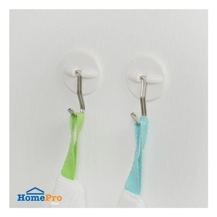 ขอแขวนกลมติดเทปกาว PLIM XY-0907 สีขาว แพ็ก 4 ชิ้น_4