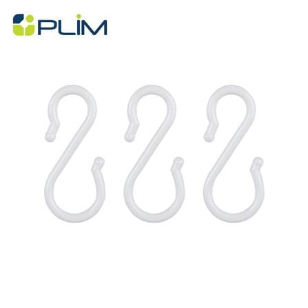 ขอแขวนทรงตัวเอส PLIM XY-0512(L) สีขาว แพ็ก 3 ชิ้น_0
