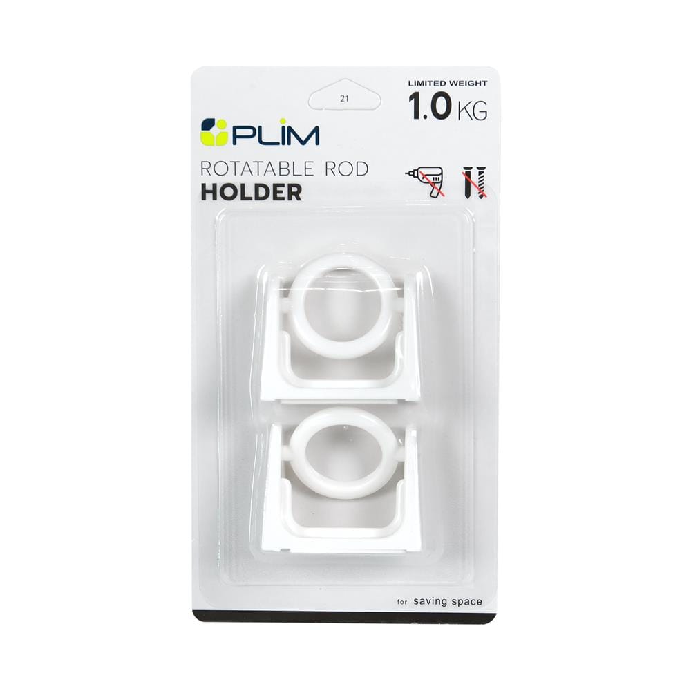 ขอแขวนยึดราวอเนกประสงค์ติดเทปกาว PLIM XY-0902 สีขาว แพ็ก 2 ชิ้น