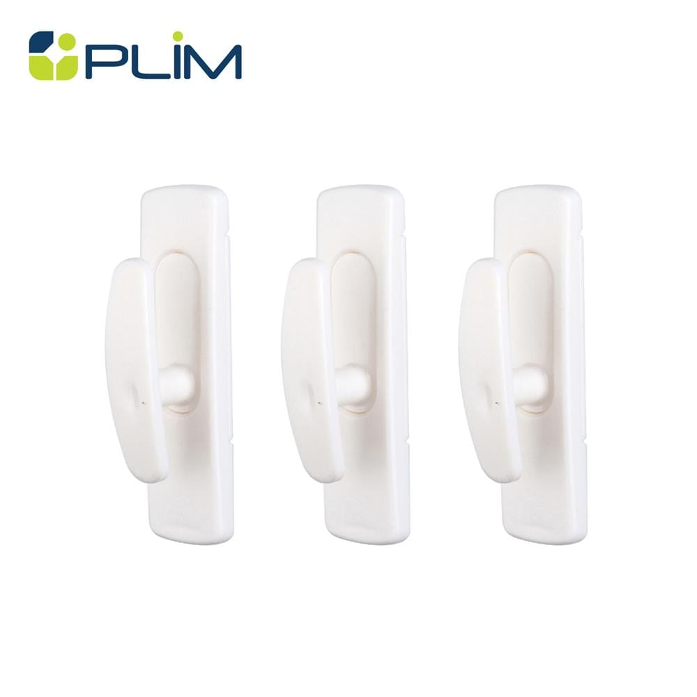 ขอแขวนอเนกประสงค์ติดเทปกาว PLIM XY-0560 สีขาว แพ็ก 3 ชิ้น