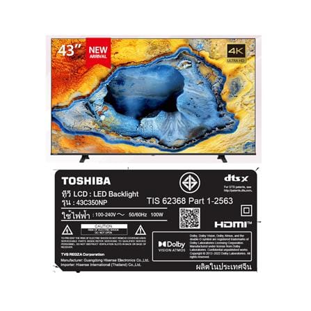 ทีวีแอลอีดี 43 นิ้ว TOSHIBA (4K, LED, GOOGLE TV) 43C350NP_5