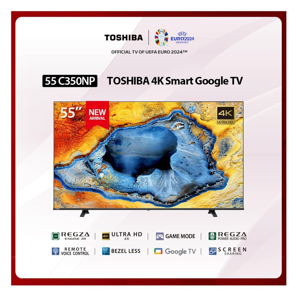 ทีวีแอลอีดี 55 นิ้ว TOSHIBA (4K, LED, GOOGLE TV) 55C350NP