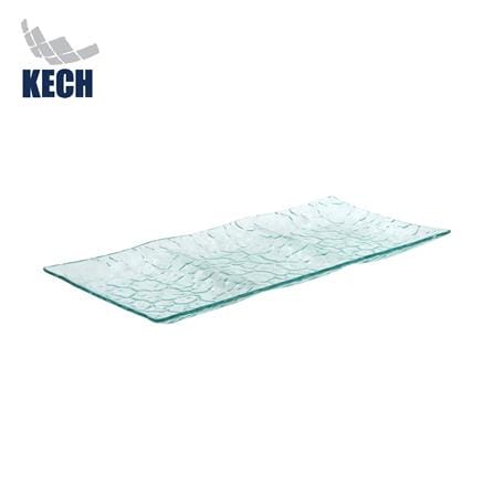 จานแก้วเหลี่ยม 3 ช่อง KECH 18X39 ซม._0