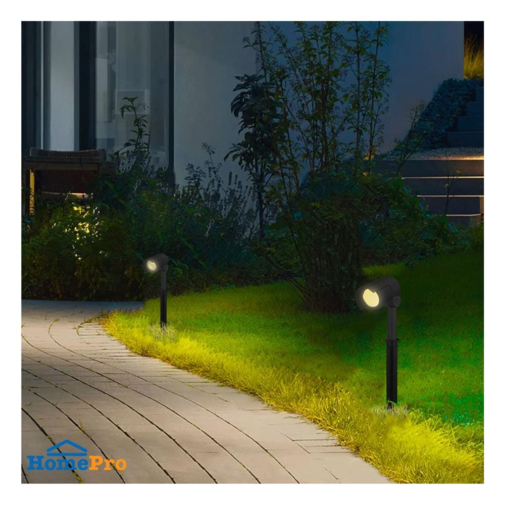 ไฟจัดสวน LED L&E 9P-A0406 10 วัตต์ WARM WHITE สีดำ