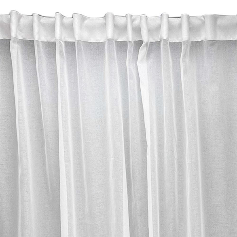 ผ้าม่านโปร่งซ่อนหู BENETTA PRINZE 285X160 ซม. สีขาว