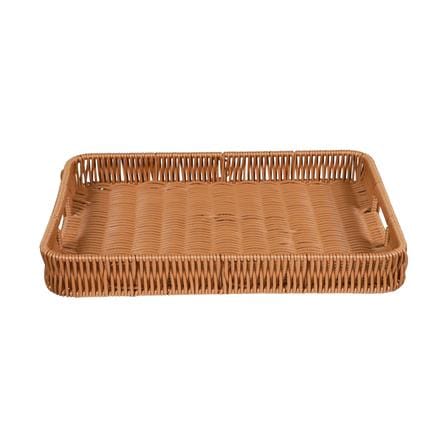ตะกร้าหวายเทียมทรงเหลี่ยมมีช่องจับ KECH SIZE M 35x25x4.5 ซม._2