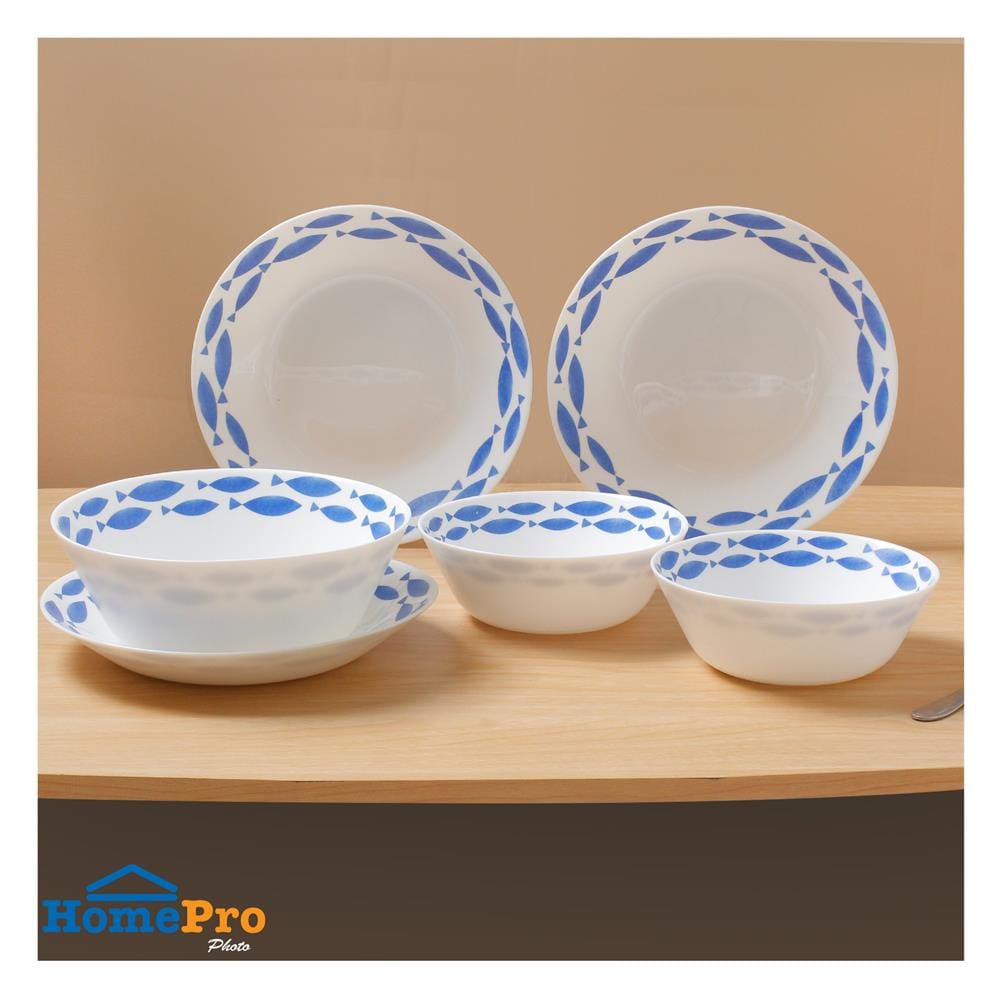 ชุดจานชาม OPAL GLASS KECH OCEANIC 6 ชิ้น