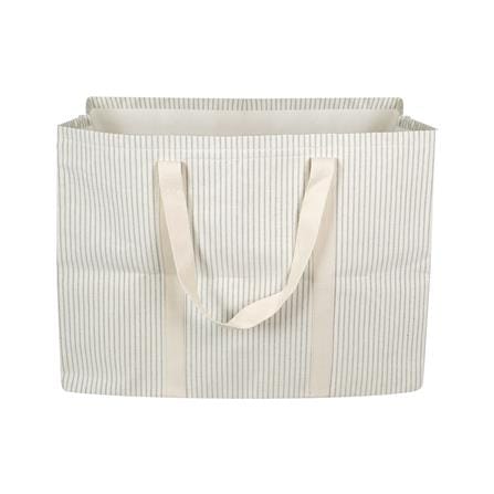 ถังผ้าเหลี่ยมหูหิ้ว PLIM STRIPES 59x30x45 ซม. สีเทา_1