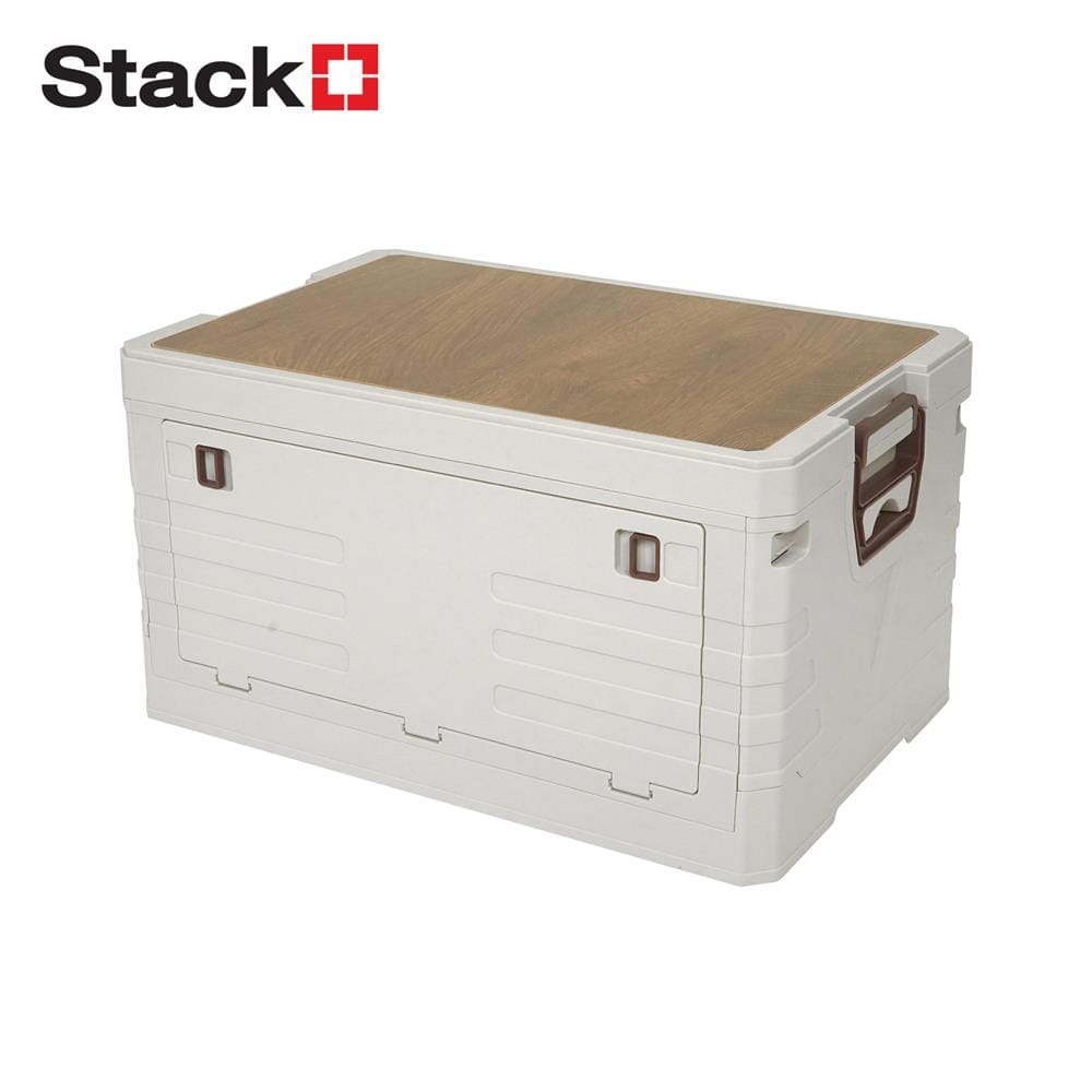 กล่องเก็บของพับได้ STACKO GLAM SIZE M 53x35x29 ซม. สีขาว_0