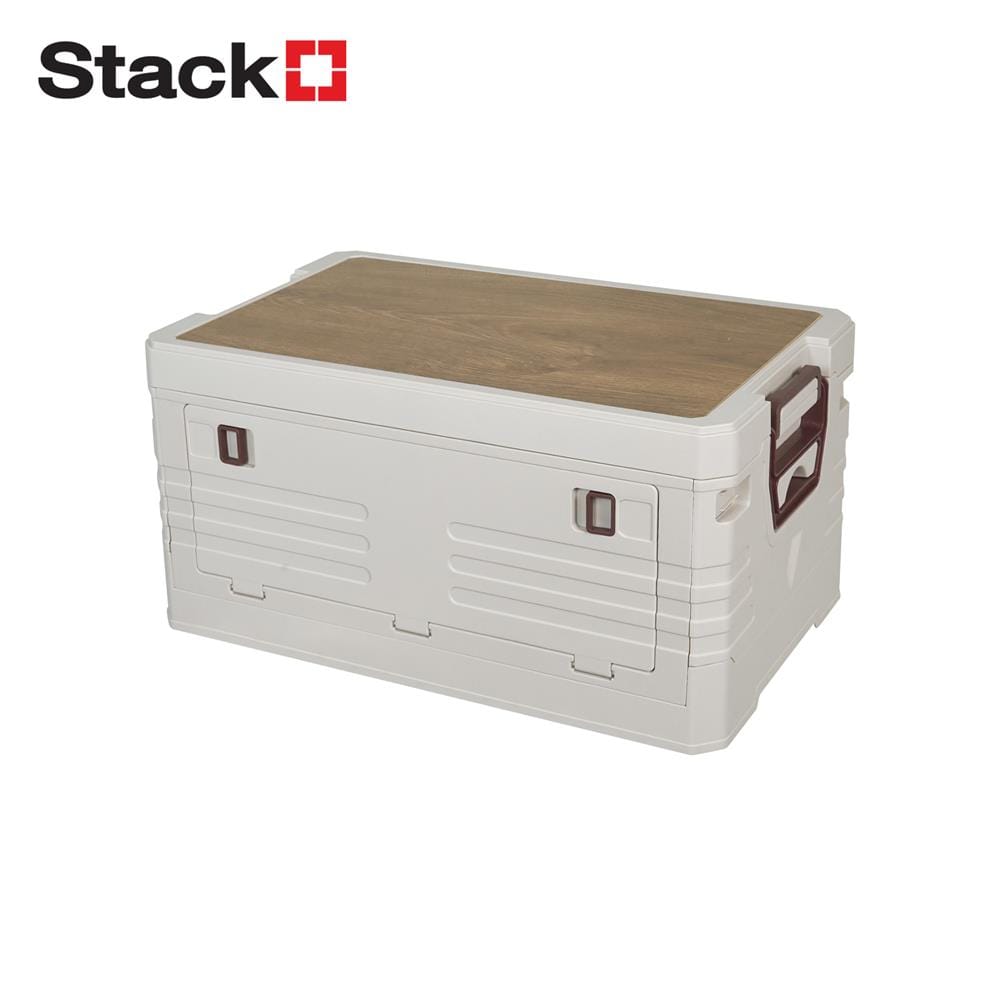 กล่องเก็บของพับได้ STACKO GLAM SIZE S 47.5x29.5x24 ซม. สีขาว_1