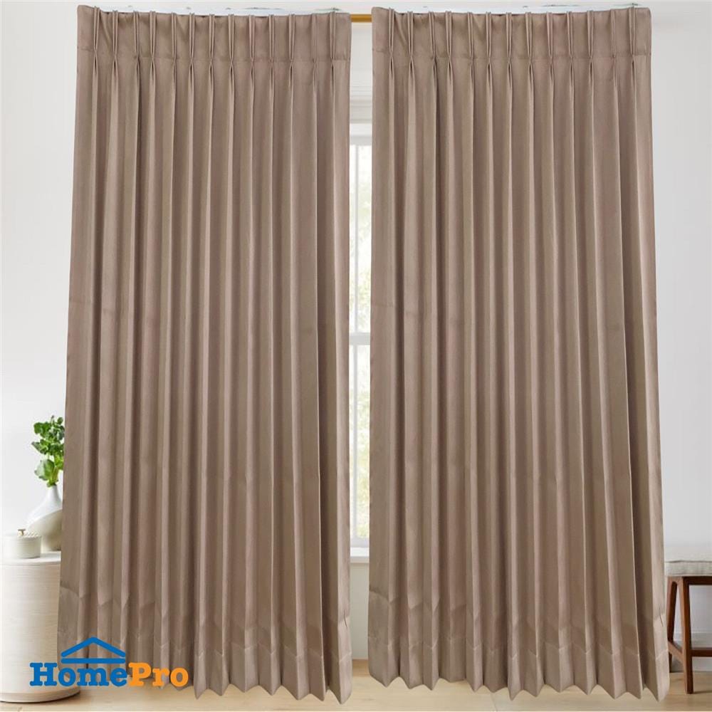 ผ้าม่านจีบ HOME LIVING STYLE ASTON UV 160X220 ซม. สีน้ำตาล