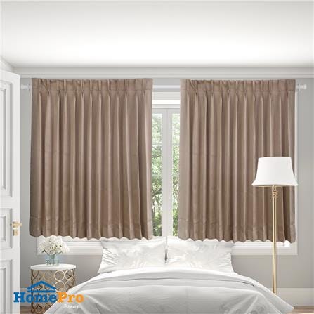 ผ้าม่านจีบ HOME LIVING STYLE ASTON UV 160X160 ซม. สีน้ำตาล_4