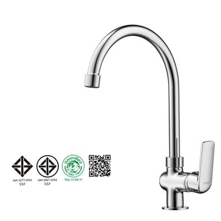 ก๊อกซิงค์เดี่ยวเคาน์เตอร์ COTTO CT1254A(HM) สีโครม_4