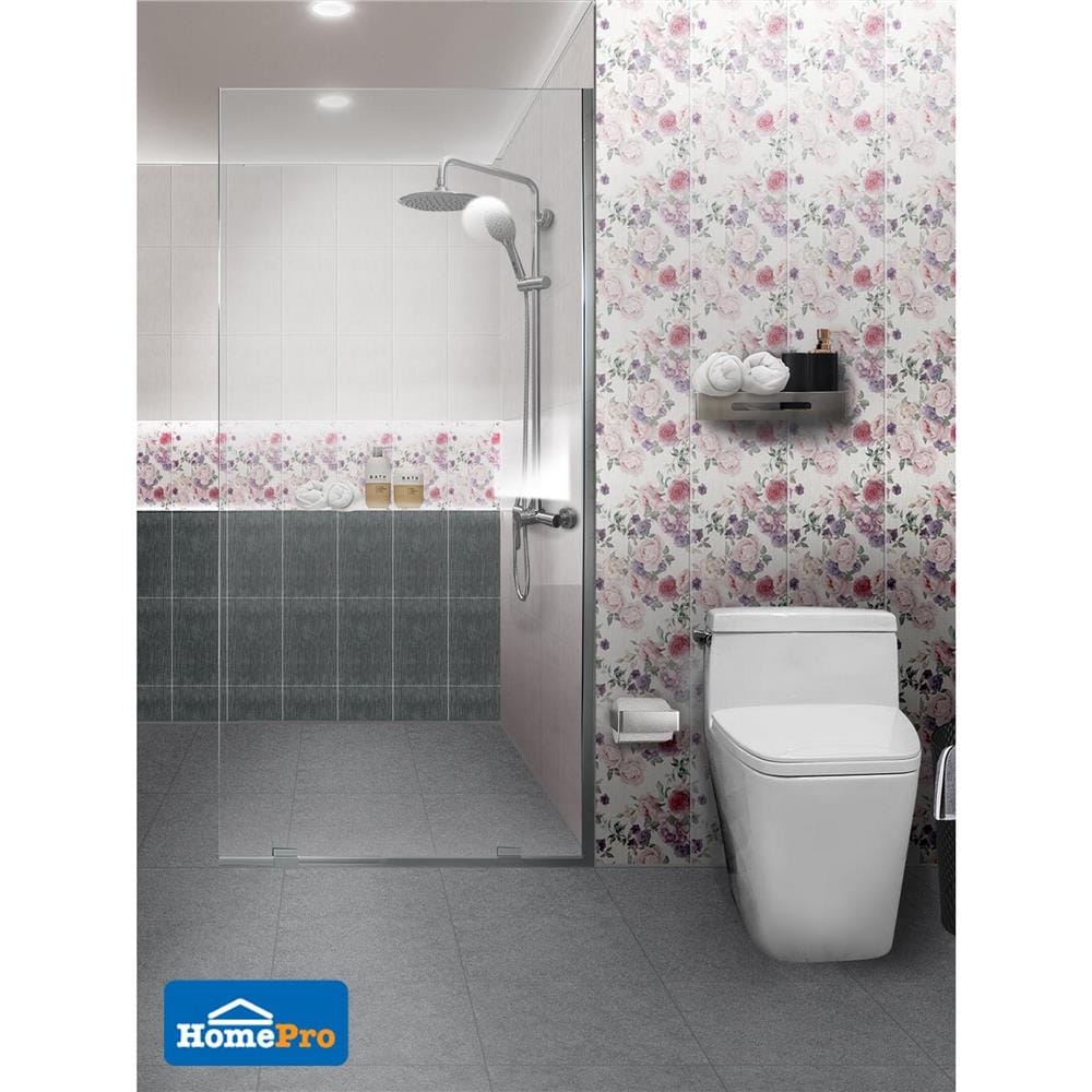 กระเบื้องผนัง 25x40 ซม. TARA โรส ฟลาเวอร์ กรีน A 1 ตร.ม.