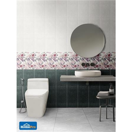 กระเบื้องผนัง 25x40 ซม. TARA โรส ฟลาเวอร์ เบจ A 1 ตร.ม._1