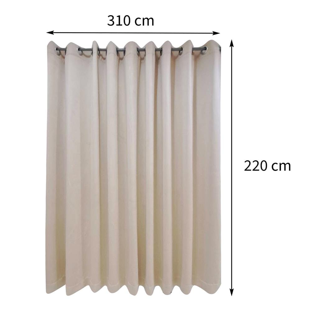 ผ้าม่าน EYELET HOME LIVING STYLE MONOL UV 310X220 ซม. สีครีม
