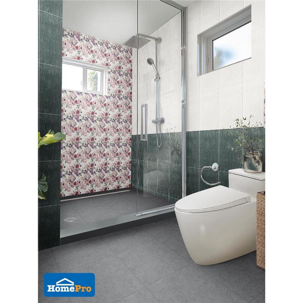 กระเบื้องผนัง 25x40 ซม. TARA โรส ฟลาเวอร์ กลาง พิงค์ A 1 ตร.ม.