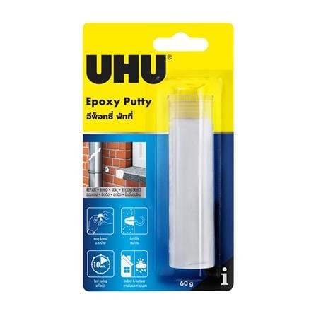 กาวอีพ็อกซี่ดินน้ำมัน UHU 60 กรัม สีขาว_0