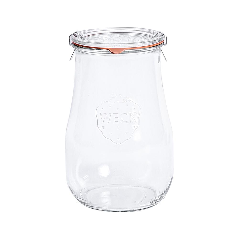 ขวดโหลแก้วฝาดึง WECK TULIP 1750 มล. สีใส/ส้ม