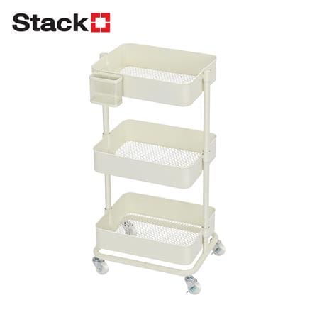 ชั้นวางของ 3 ชั้น มีล้อ STACKO WENDY 41.2x32.7x81 ซม. สีขาว_1