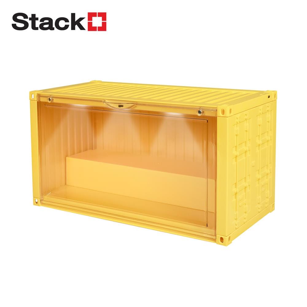 กล่องจัดเก็บโมเดล มีไฟ STACKO PLAY 35.5x19x17.5 ซม. สีเหลือง_0