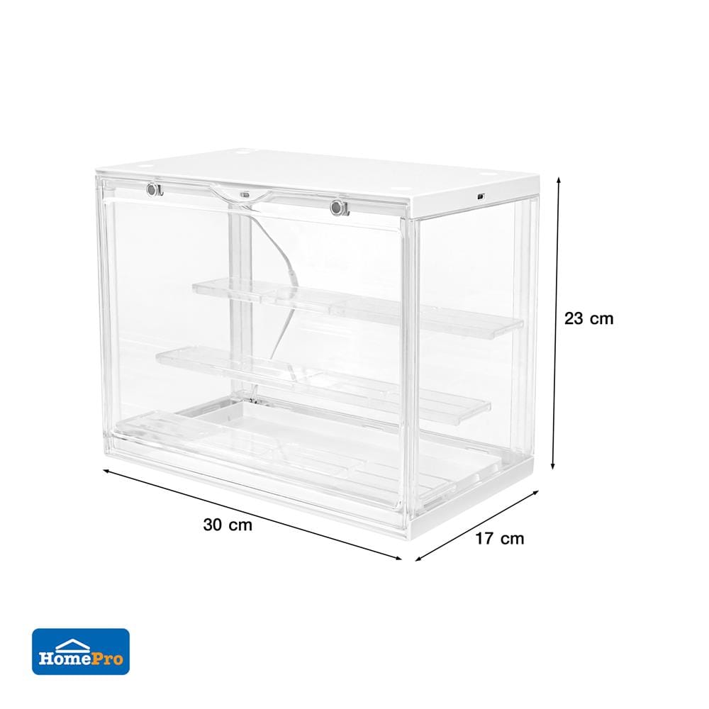 กล่องจัดเก็บโมเดล มีไฟ STACKO PLAY 30x17x23 ซม. สีขาว