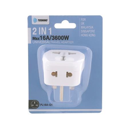 ปลั๊กแปลง 2 IN 1 UNIVERSAL 3 ขาแบน TOSHINO PL16A-UK 16 แอมป์_4