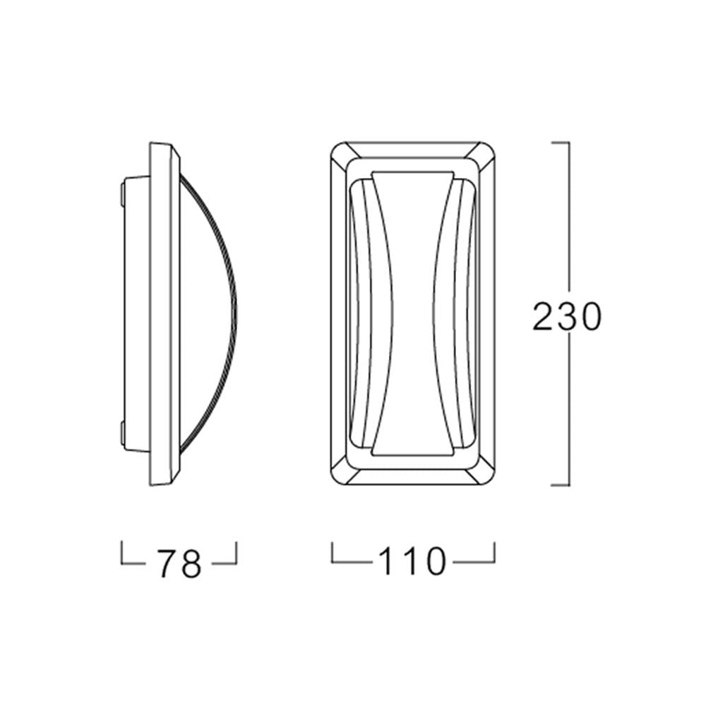 ไฟกิ่งภายนอก LED L&E 65-A0349 10 วัตต์ WARM WHITE สีดำ