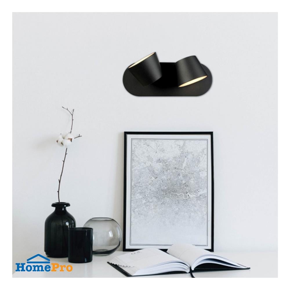 ไฟกิ่งภายใน LED L&E 01-A0219 12 วัตต์ WARM WHITE สีดำ 2 หัว