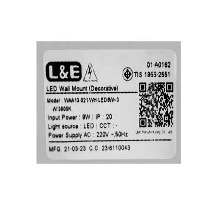 ไฟกิ่งภายใน LED L&E 01-A0162 6 วัตต์ WARM WHITE สีขาว 1 หัว_4