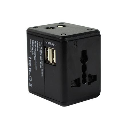 ปลั๊กแปลง 4 IN 1 UNIVERSAL 2 USB A TOSHINO DE206 สีขาว_0
