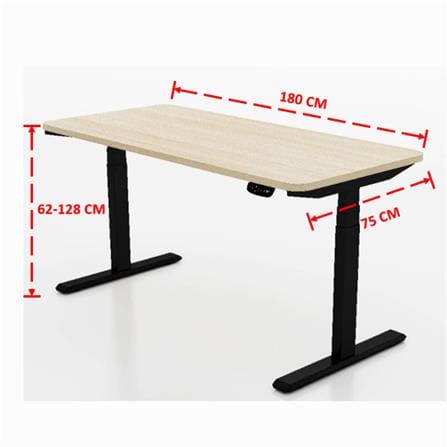 โต๊ะปรับระดับไฟฟ้า WORKSCAPE WDH-0011R 180 ซม. สีลาเต้/ดำ_3