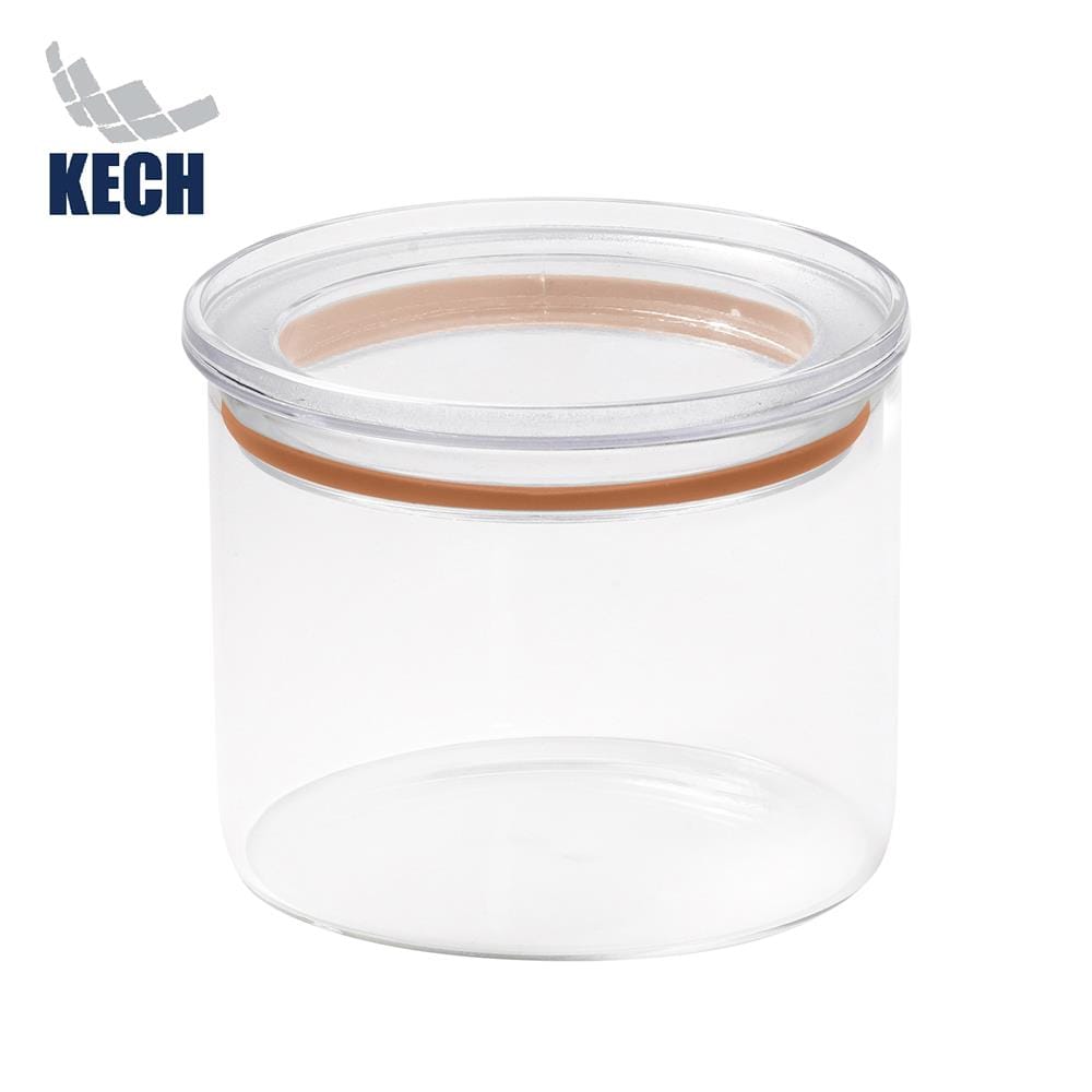 ขวดโหลแก้วฝาดึง KECH CANDY 0.45 ลิตร สีน้ำตาล_1