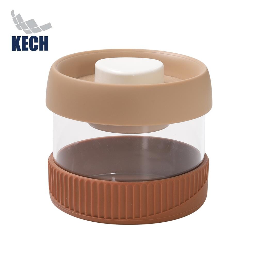 ขวดโหลแก้วฝาดึง KECH SPACE 0.45 ลิตร สีน้ำตาล_1