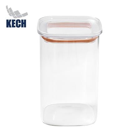 ขวดโหลแก้วฝาดึง KECH DICE 1 ลิตร สีน้ำตาล_0