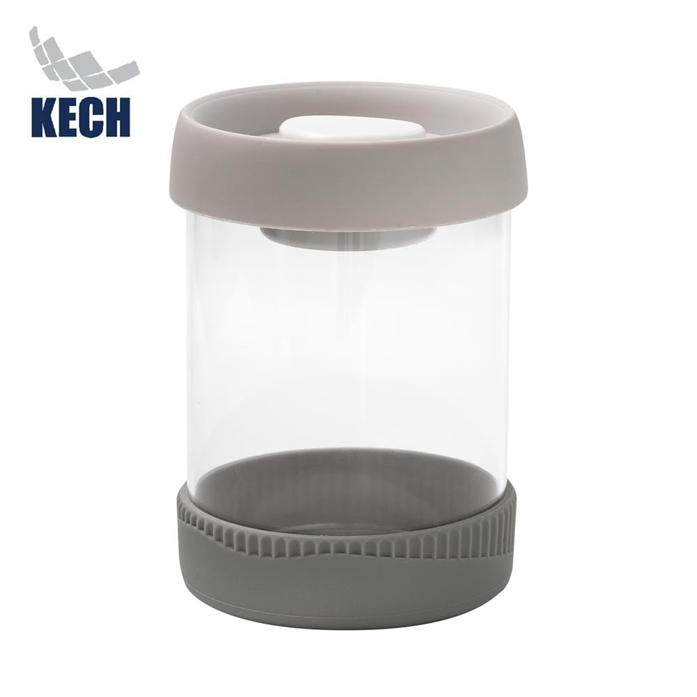 ขวดโหลแก้วฝาดึง KECH SPACE 0.8 ลิตร สีเทา_0