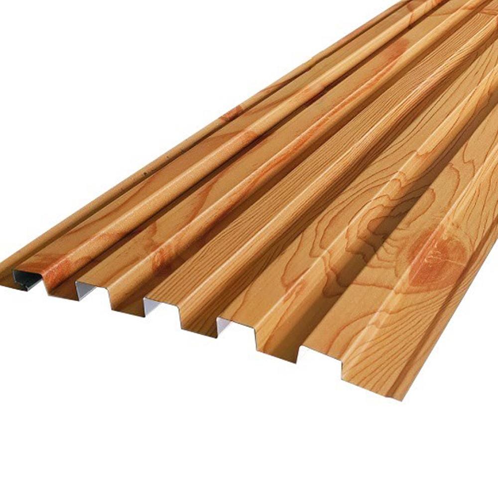 ผนังเมทัลชีท 5 ลอน MERCURY 27.5X150X0.35 ซม. สีไม้สน 6 แผ่น