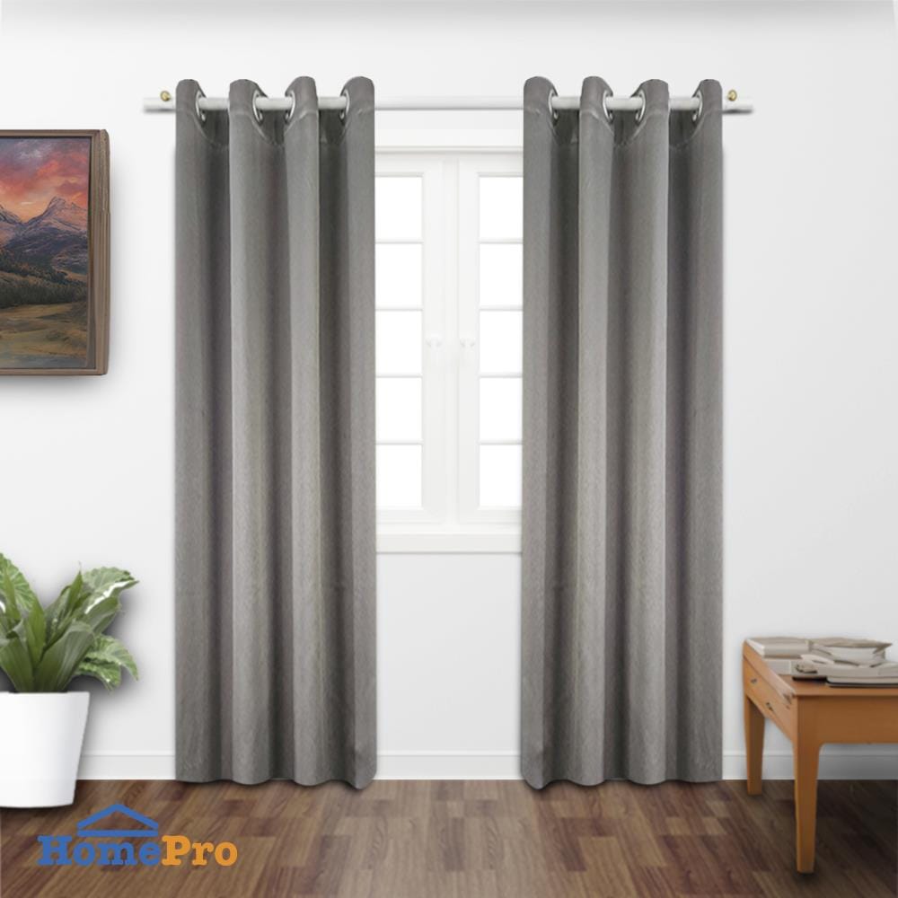 ผ้าม่าน EYELET HOME LIVING STYLE MALINE UV 140X220 ซม. สีเทา