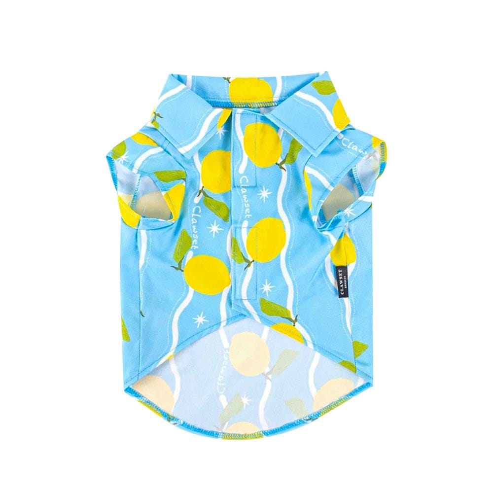 เสื้อสัตว์เลี้ยง CLAWSET SHIRT LEMON ไซซ์ 14 สีฟ้า