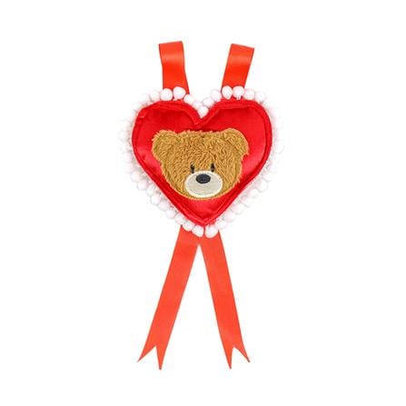 ผ้าพันคอสัตว์เลี้ยง CLAWSET HEART BIB MY LOVE ไซซ์ M สีแดง_0