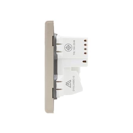 ชุดเต้ารับเดี่ยว 3 ขา พร้อม USB และ TYPE-C SAHN D10LUSBC-G สีทอง_2