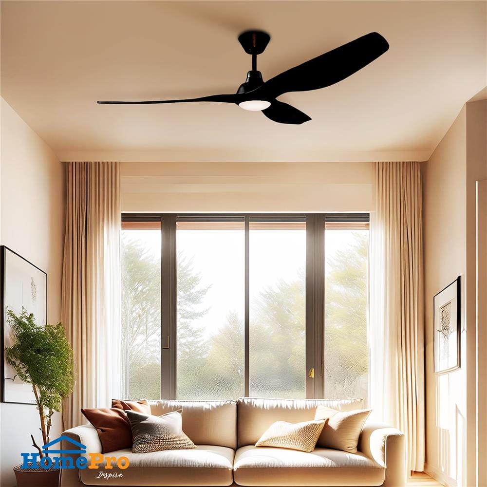 พัดลมโคมไฟ LED CARINI CFD503101BK 15 วัตต์ DAYLIGHT 52 นิ้ว สีดำ