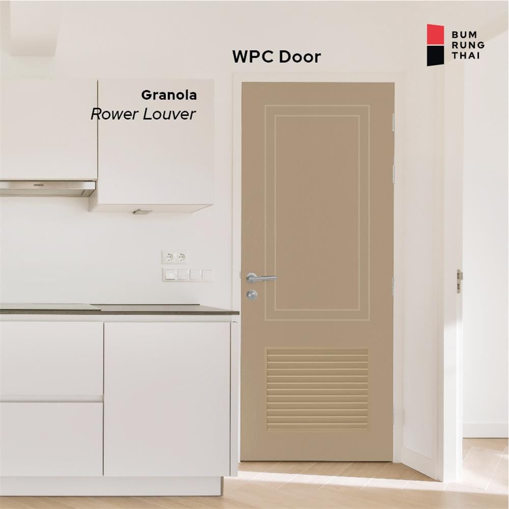ประตู WPC สั่งตัดพิเศษ BUMRUNGTHAI LOUVER DESIGN