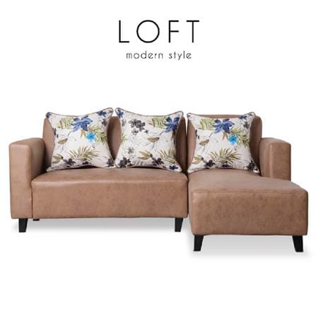 โซฟาเข้ามุมขวา AS FURNITURE LOFT LLBWU43 สีน้ำตาลอ่อน_7