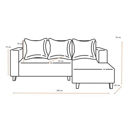 โซฟาเข้ามุมขวา AS FURNITURE LOFT LCBLC94 สีฟ้า_6