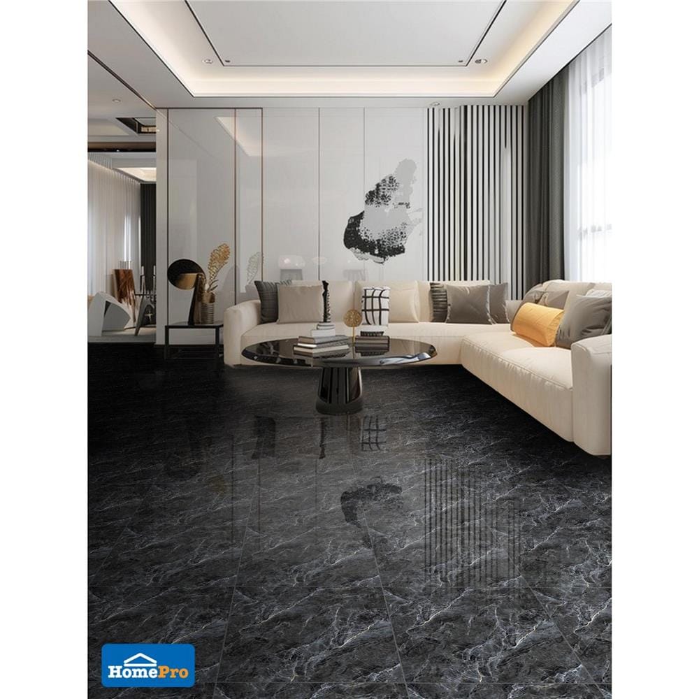 กระเบื้องพื้นพอร์ซเลน 60x60 ซม. TARA แม็กนัส ดำ A 1.44 ตร.ม.