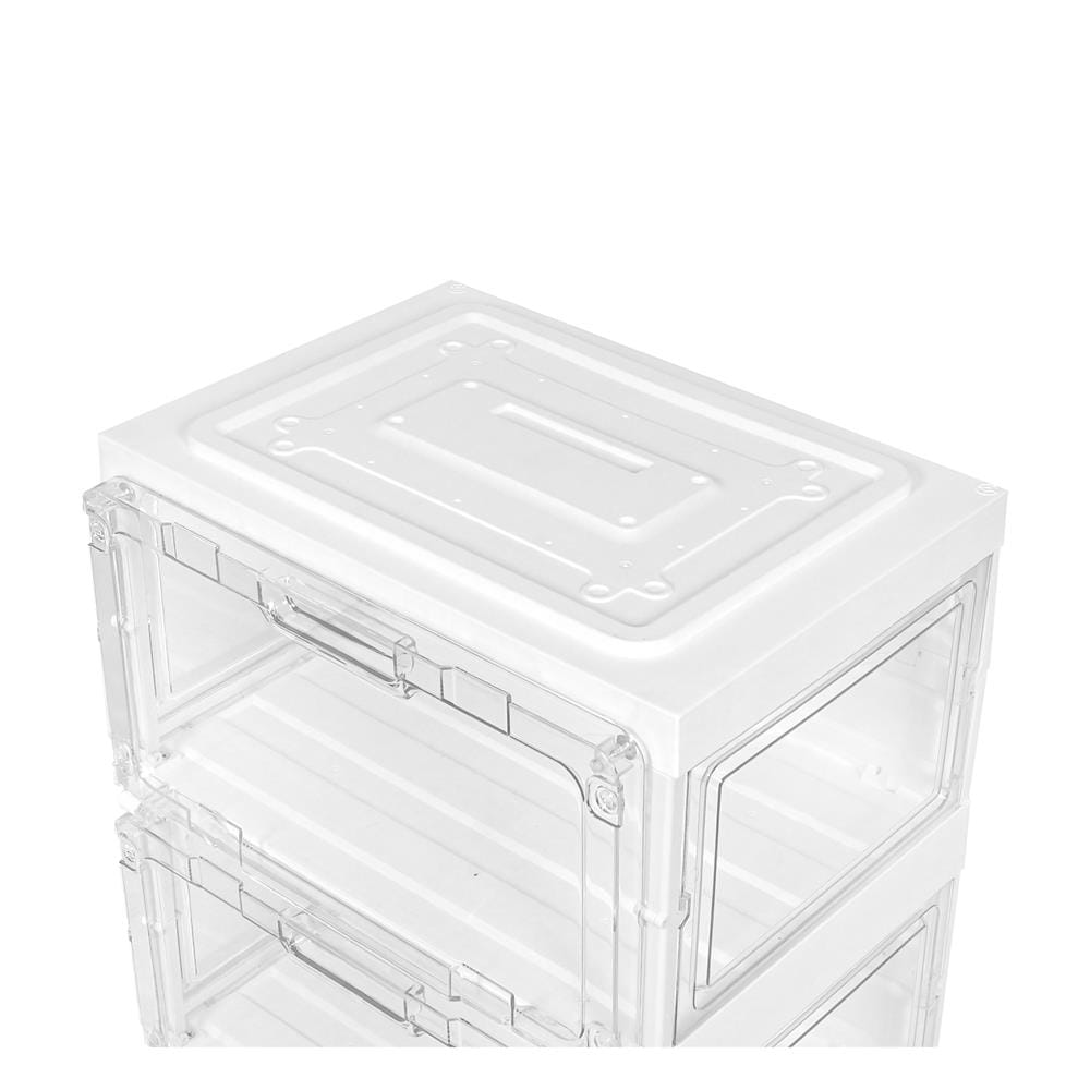 กล่องรองเท้า 2 ช่อง มีไฟ STACKO LAMUZ 38.5x29.5x43 ซม. สีขาว/ใส