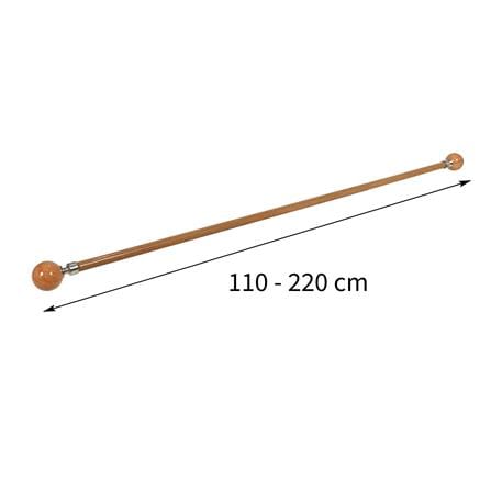 รางเหล็ก ยืดหด HOME LIVING STYLE WOOD BALLS 110-210 ซม. สีน้ำตาล_4