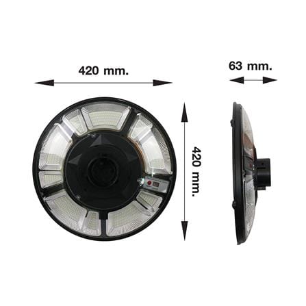 ไฟสนาม SOLAR NAGAS UFO SGL-1 1000 วัตต์ DAYLIGHT สีดำ_6