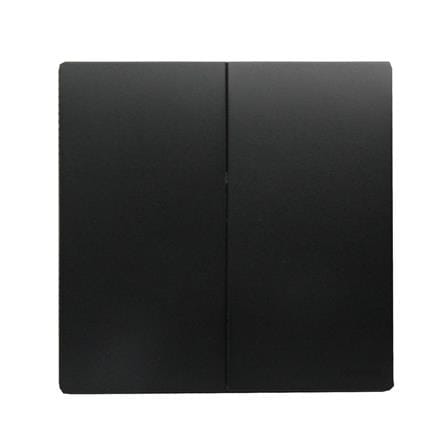 ชุดสวิตช์ 1 ทาง 2 ช่อง BTICINO MALLIA SENSES S281002MB สีดำ